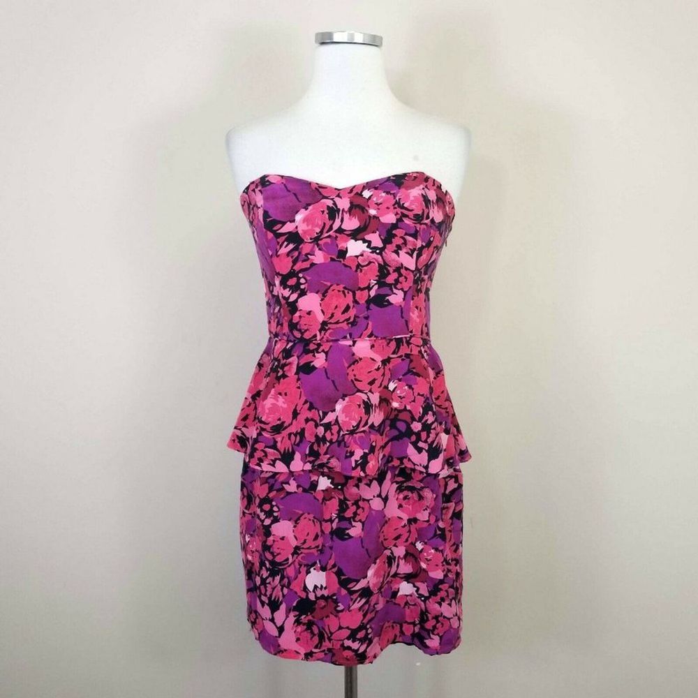 Frock by Tracy Reese Silk Floral Strapless Dress